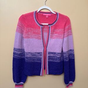 Lilly Pulitzer Pink and Purple Striped Cardigan